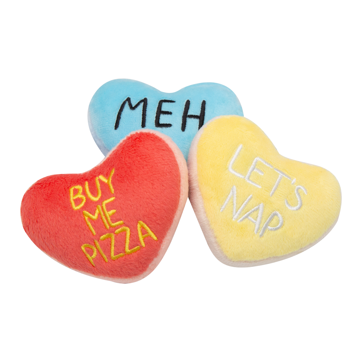 Candy Hearts 3-Pack – Squeaky Valentine Plush Set