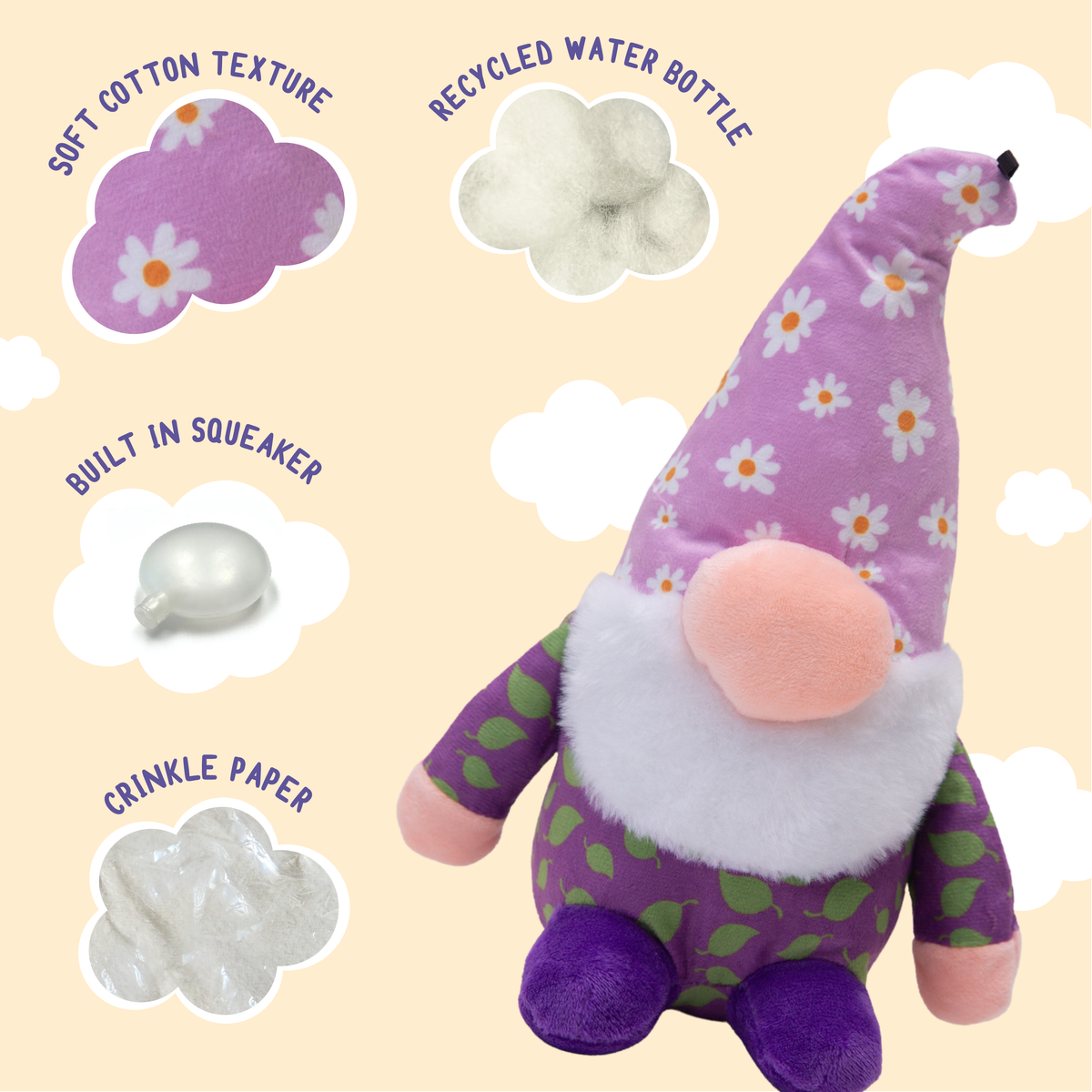Daisy the Gnome – Springtime Eco-Friendly Plush Toy