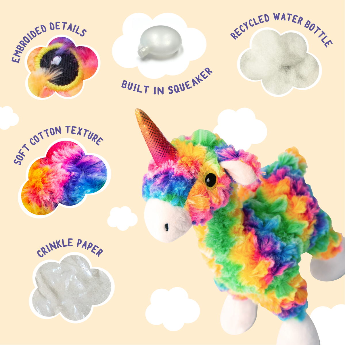 Juguete de Peluche para Perro Llama Mia Unicornio