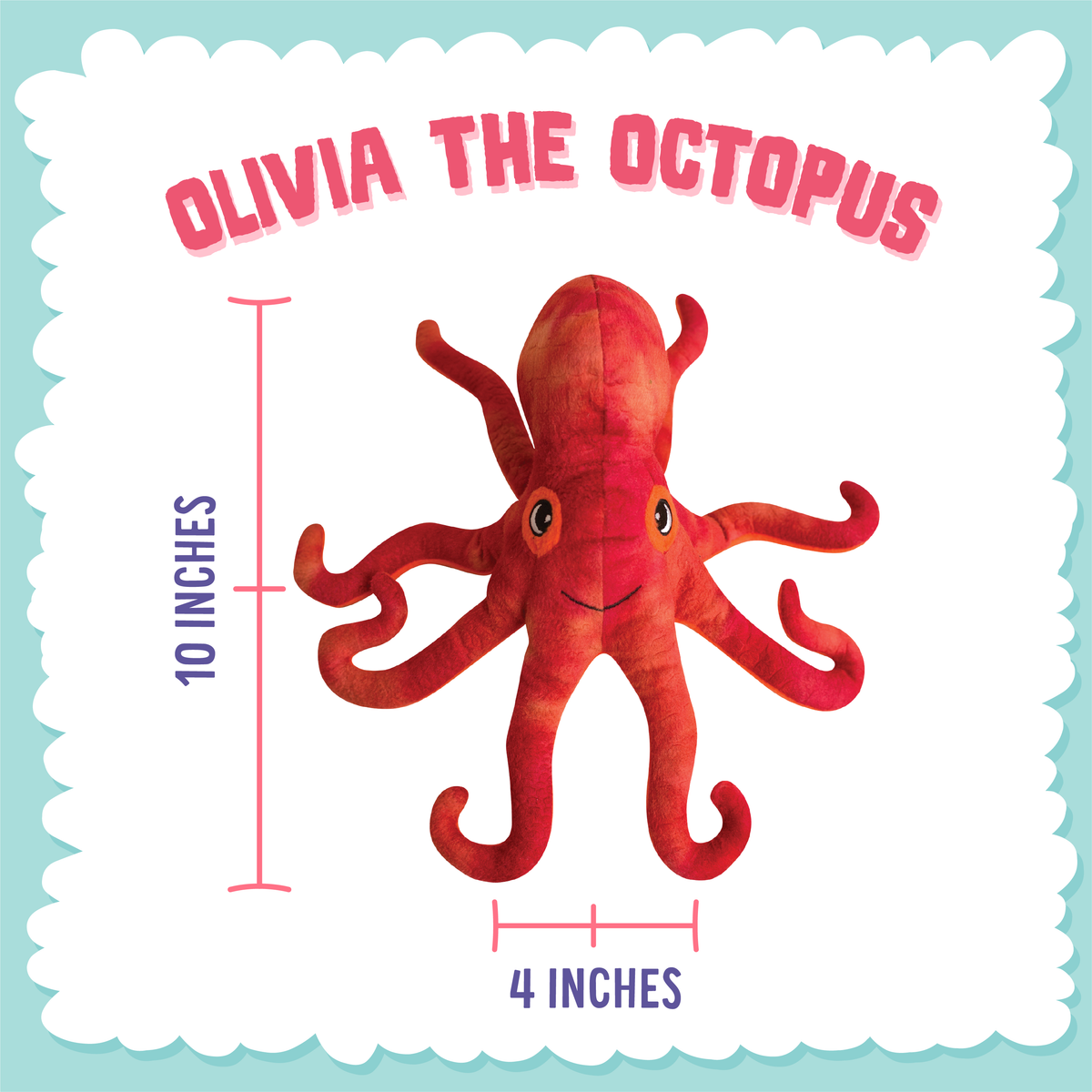 Olivia the Octopus Plush Squeaky Dog Toy