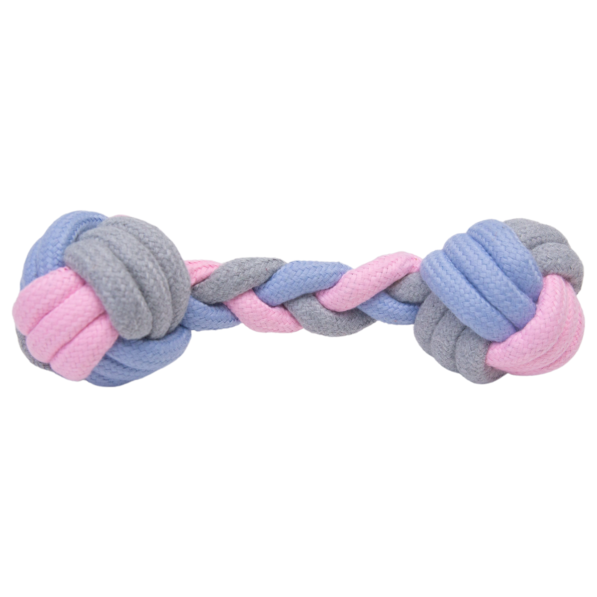 Juguete de cuerda de hueso con nudos pastel para perro