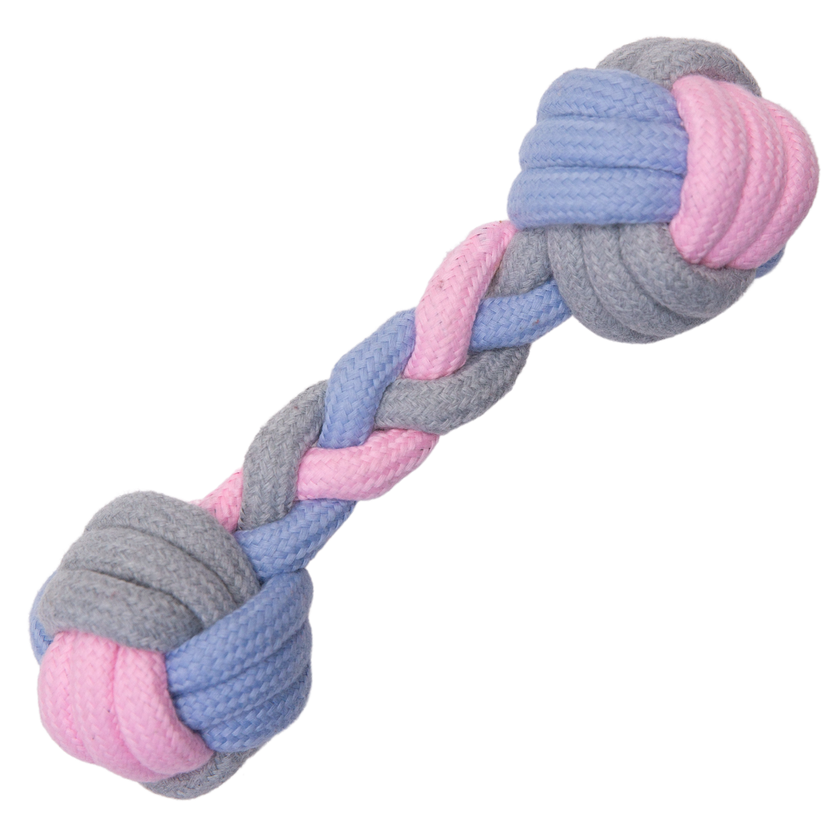 Juguete de cuerda de hueso con nudos pastel para perro