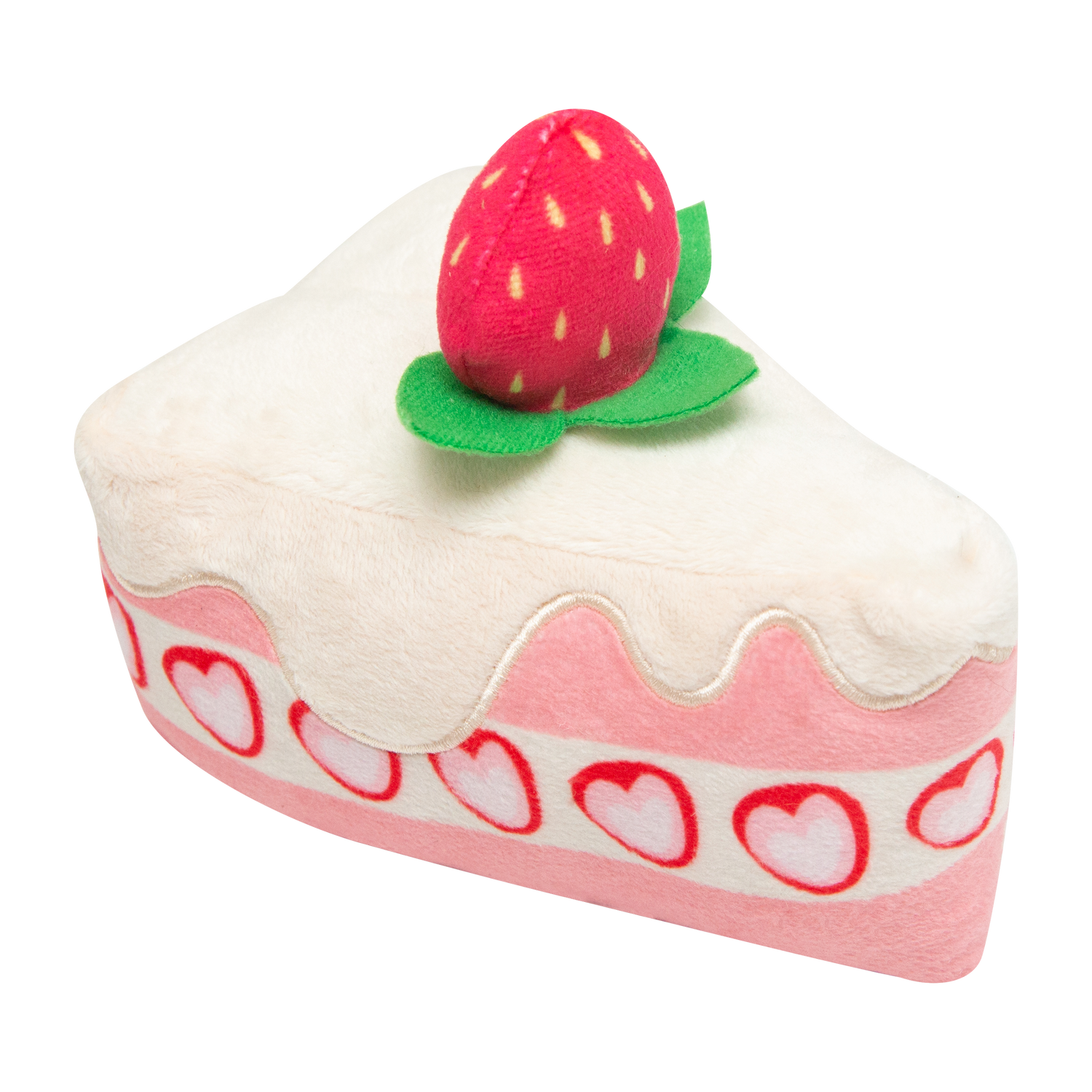 Piece of Cake Plush Squeaky Dog Toy