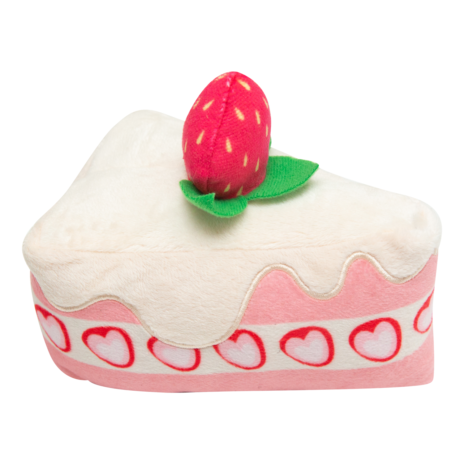 Piece of Cake Plush Squeaky Dog Toy