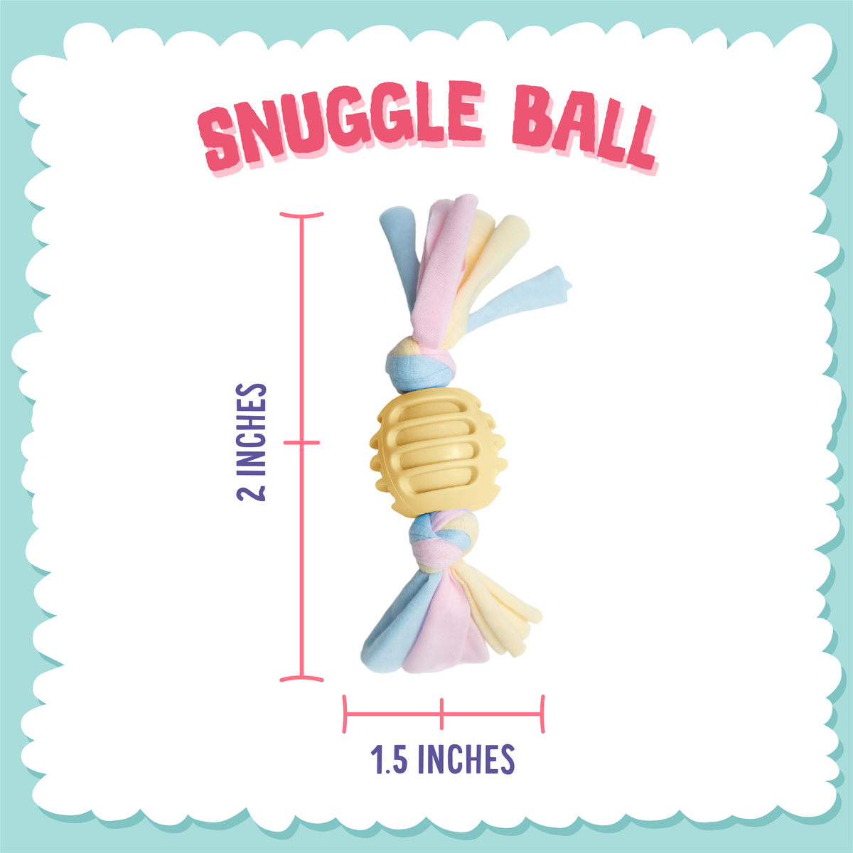 Juguete ecológico para perro Snuggle Ball con cuerda