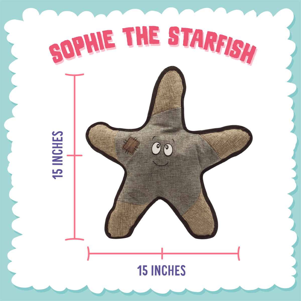 Juguete Chirriador de Peluche Sophie la Estrella de Mar para Perros
