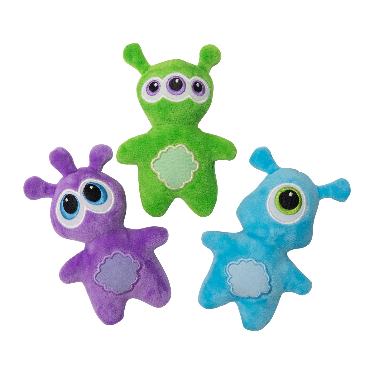 ooOOOooo Aliens 3-Pack Plush Dog Toys