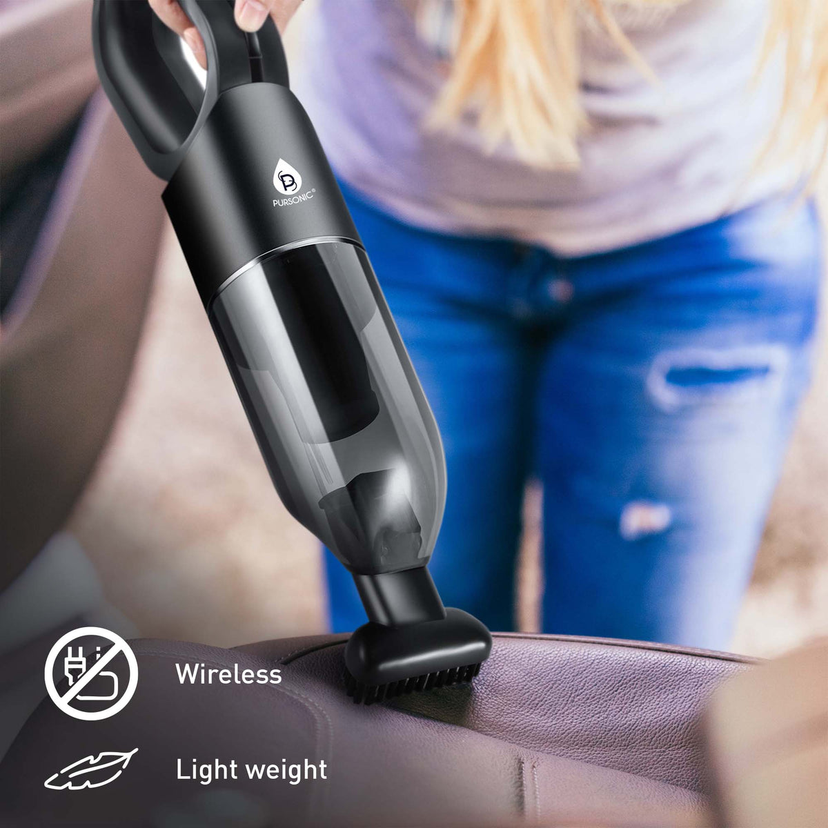 Pursonic El dúo de limpieza definitivo: aspiradora portátil y fregadora eléctrica