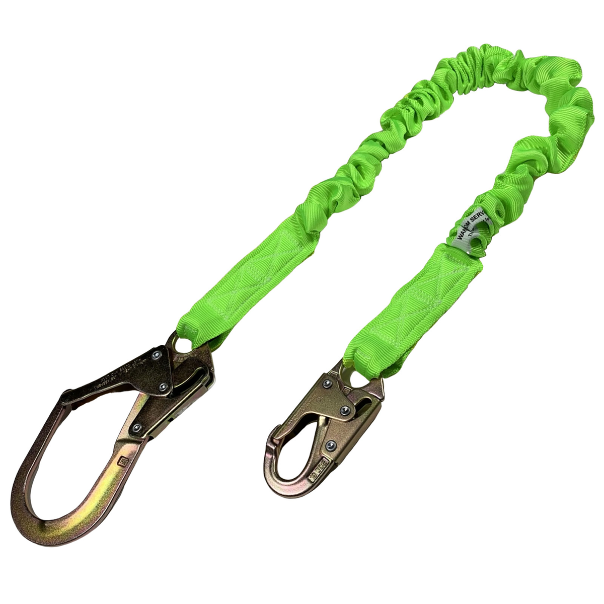 Acordonado de absorción de impactos interno de una pata con mosquetón y gancho para andamios