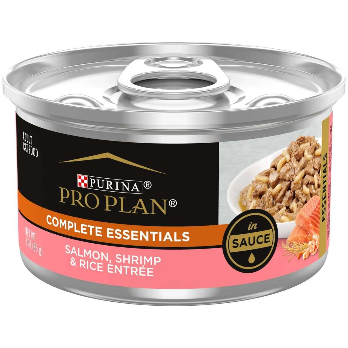 Purina Pro Plan Complete Essentials – Salmón, Camarones y Arroz en Salsa (85g)