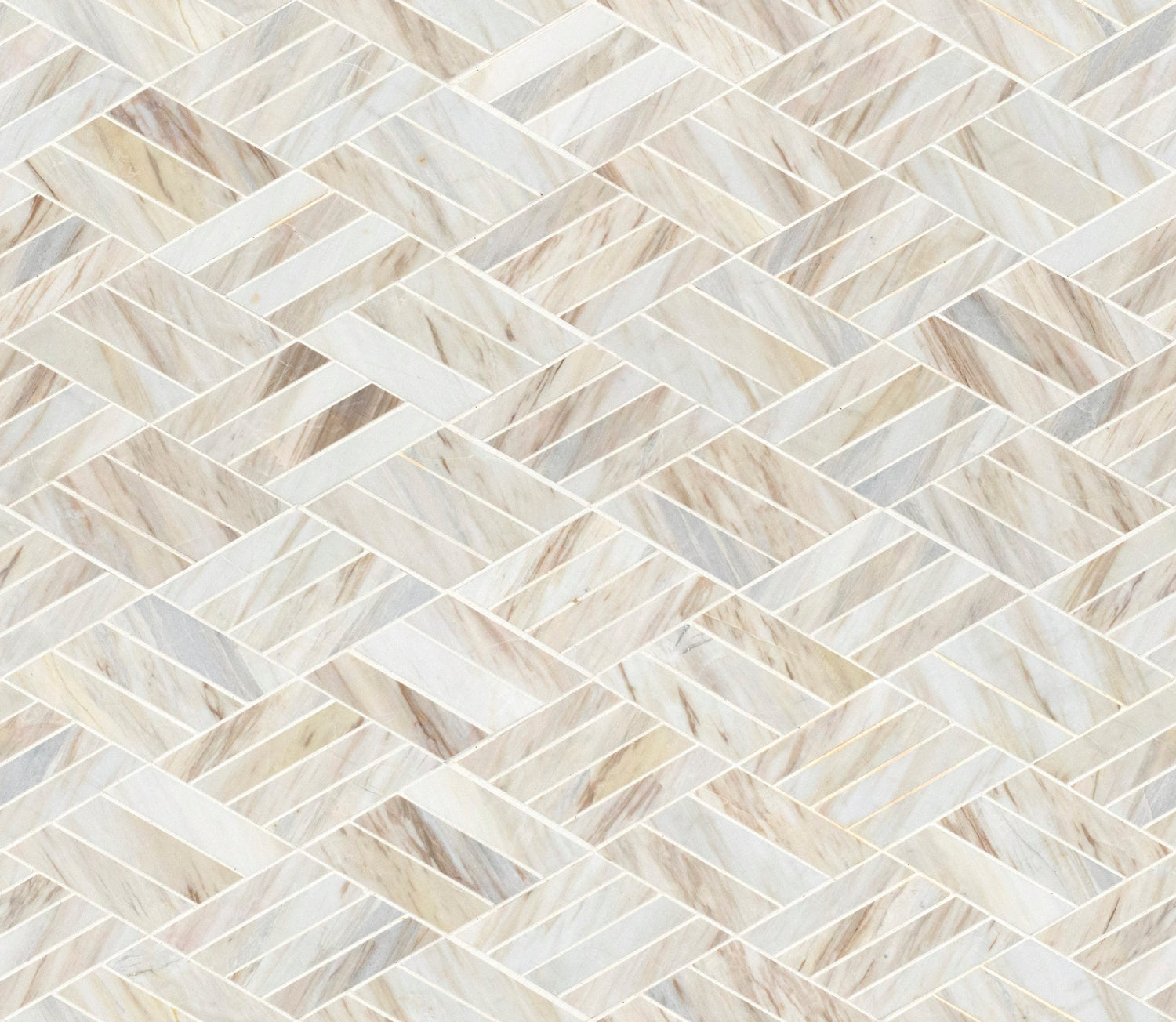Mosaico de mármol pulido Angora Rhombus de 27,5 x 31,7 cm - Colección MSI
