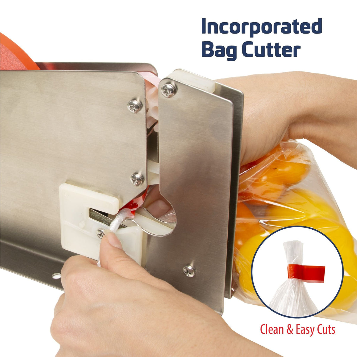 Sellador manual de bolsas de acero inoxidable