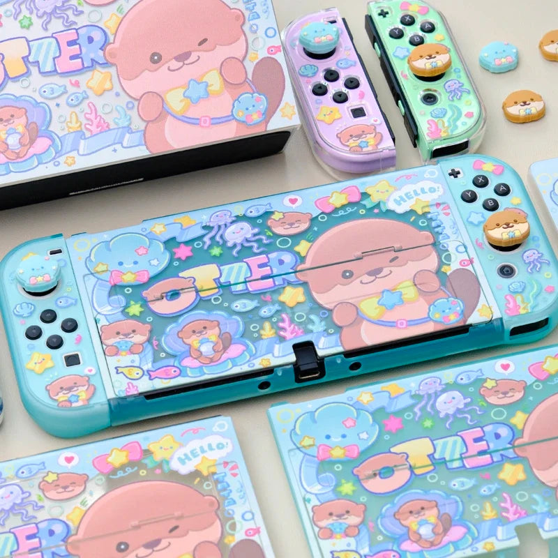 Funda Kawaii Otter para Nintendo Switch