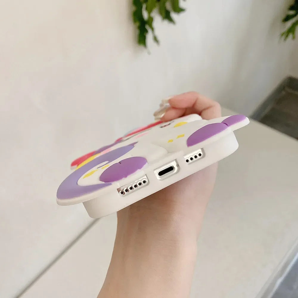 Bonita funda para iPhone con unicornio feliz