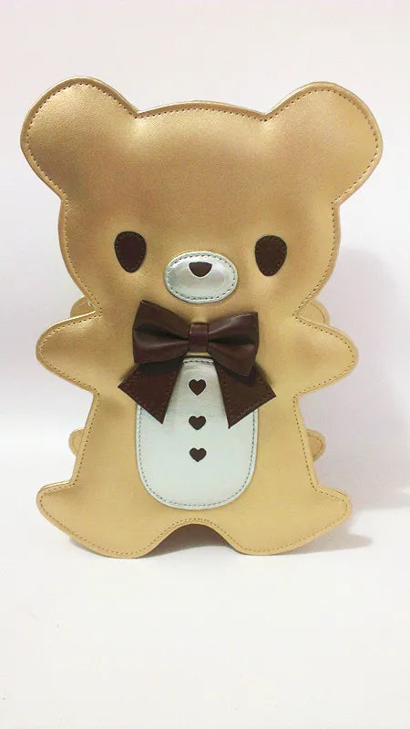 Mochila con diseño de oso de pajarita