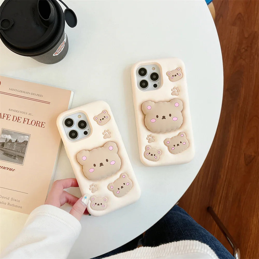 Funda para iPhone con diseño de oso