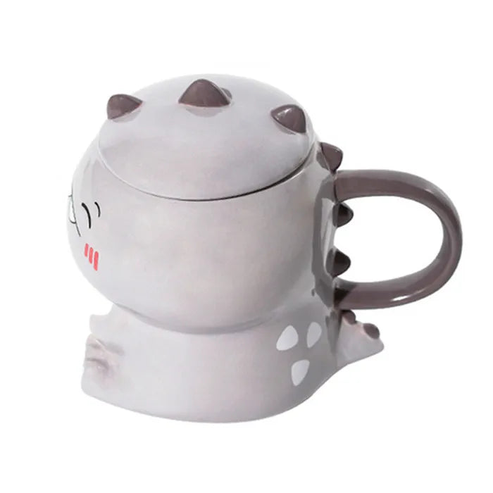 Lindas tazas de cerámica con forma de dinosaurio