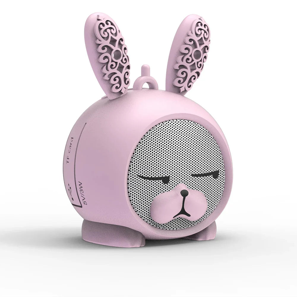 Altavoz Bluetooth portátil con forma de conejito