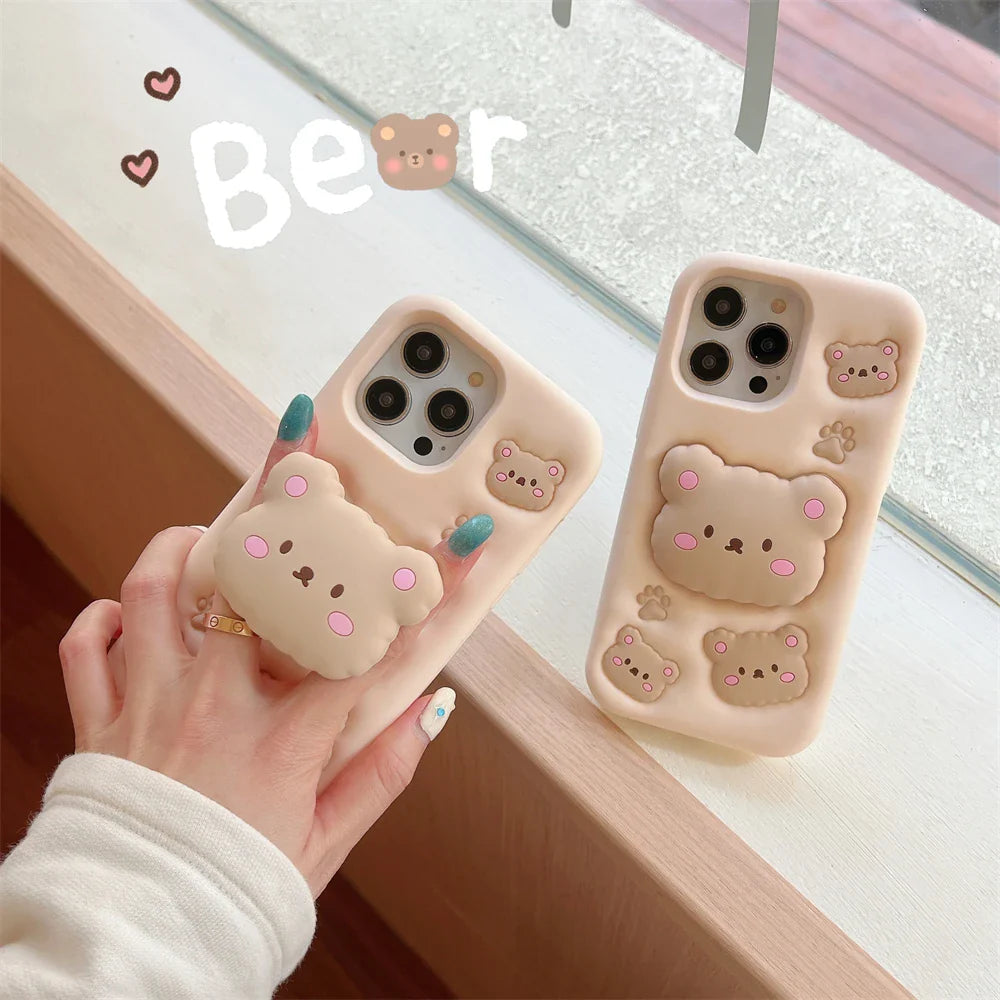 Funda para iPhone con diseño de oso