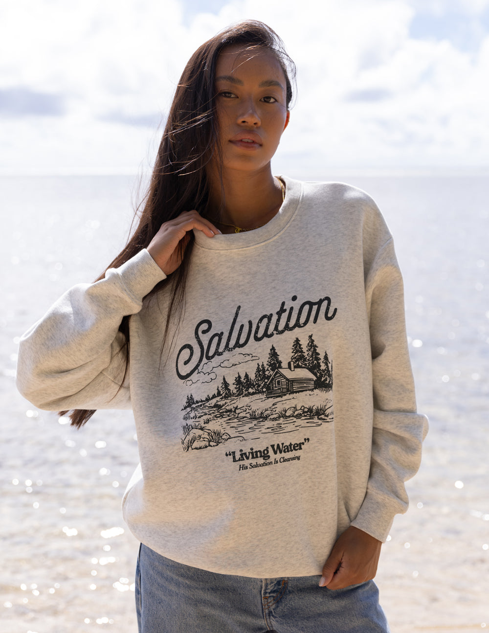 Salvation - Sudadera unisex con cuello redondo