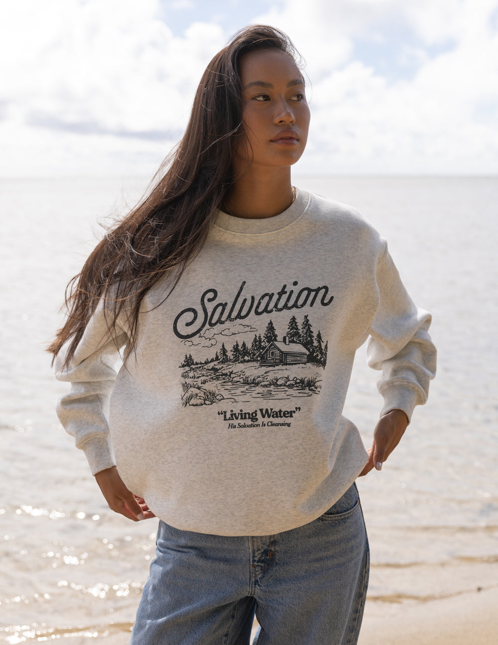 Salvation - Sudadera unisex con cuello redondo
