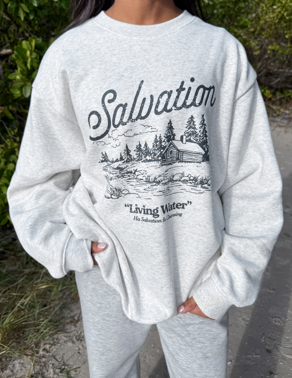 Salvation - Sudadera unisex con cuello redondo