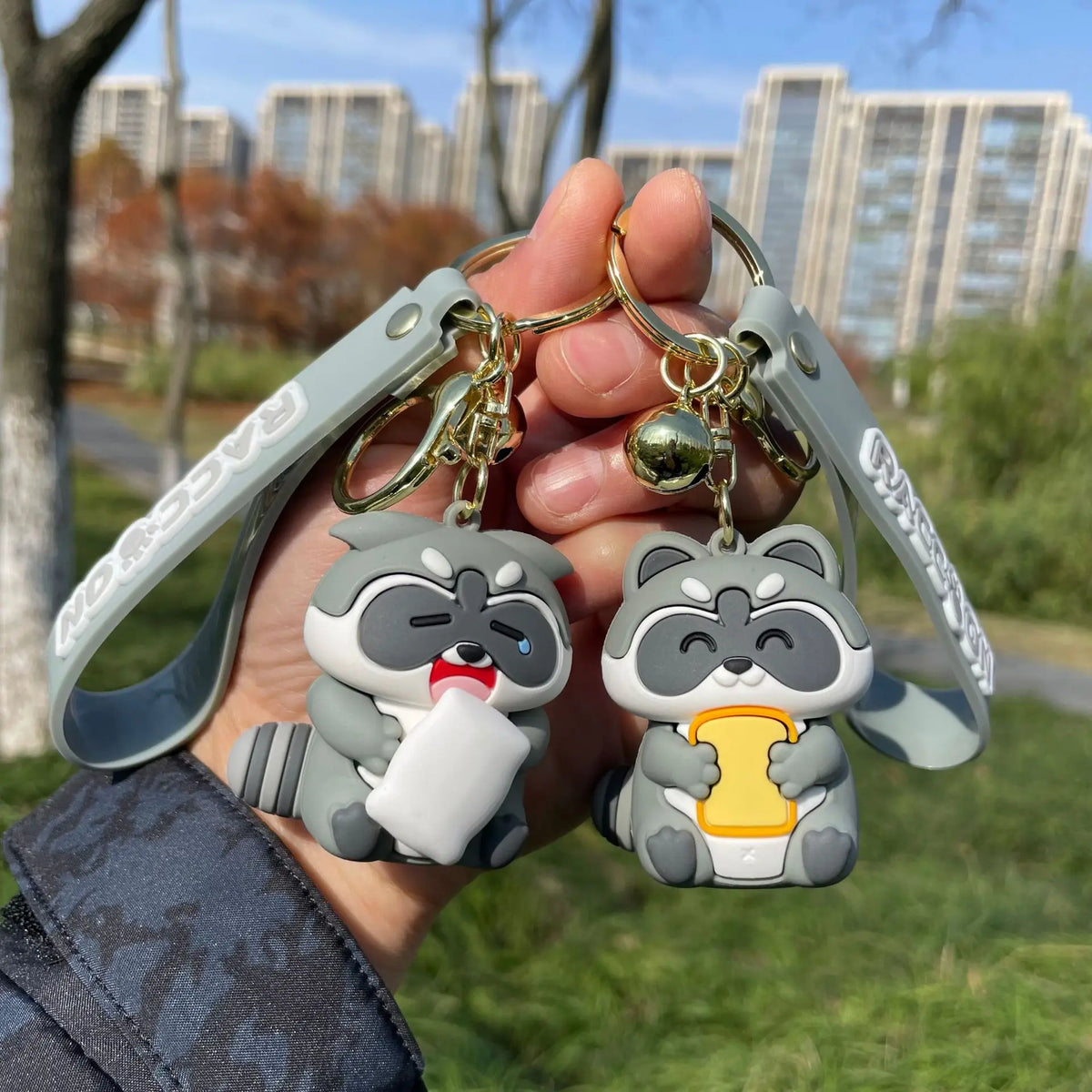 Kawaii Raccoon Keychains