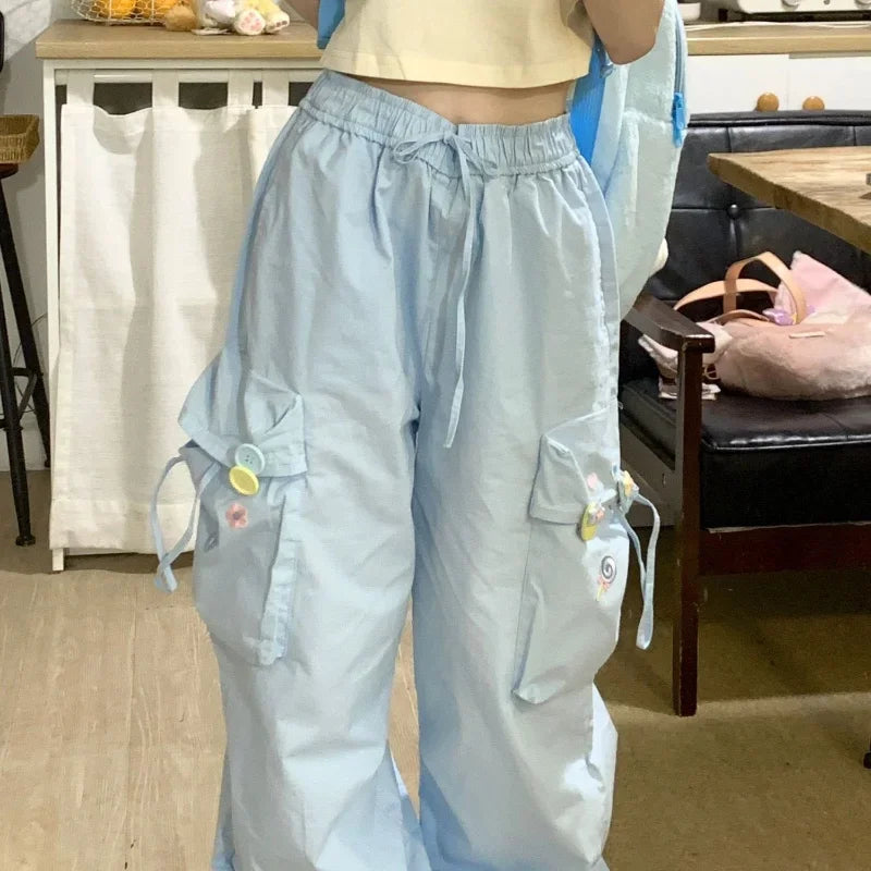 Pantalones cargo pastel