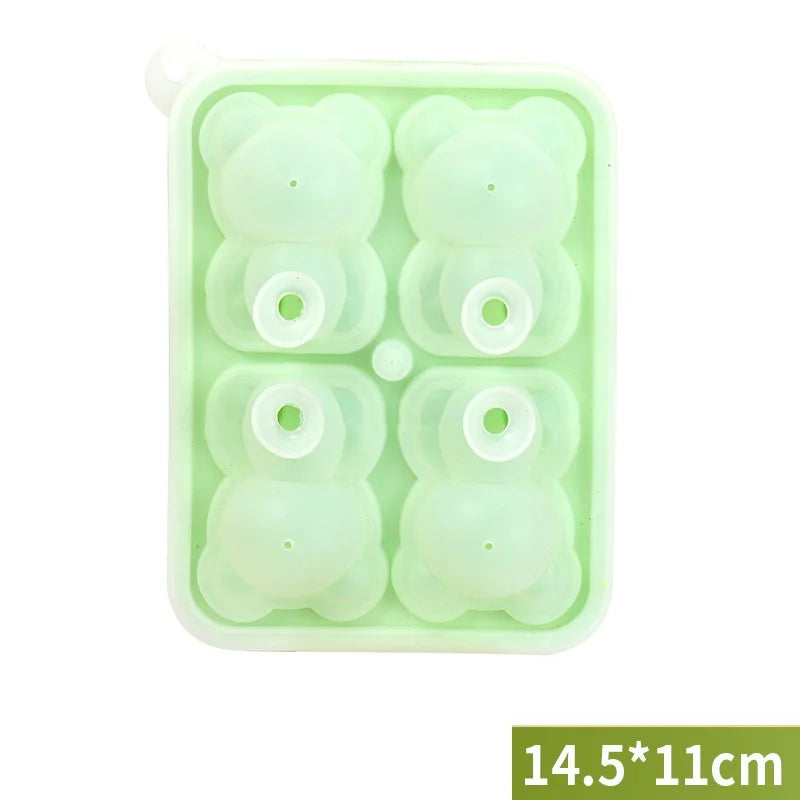 Molde de hielo con forma de osito de peluche