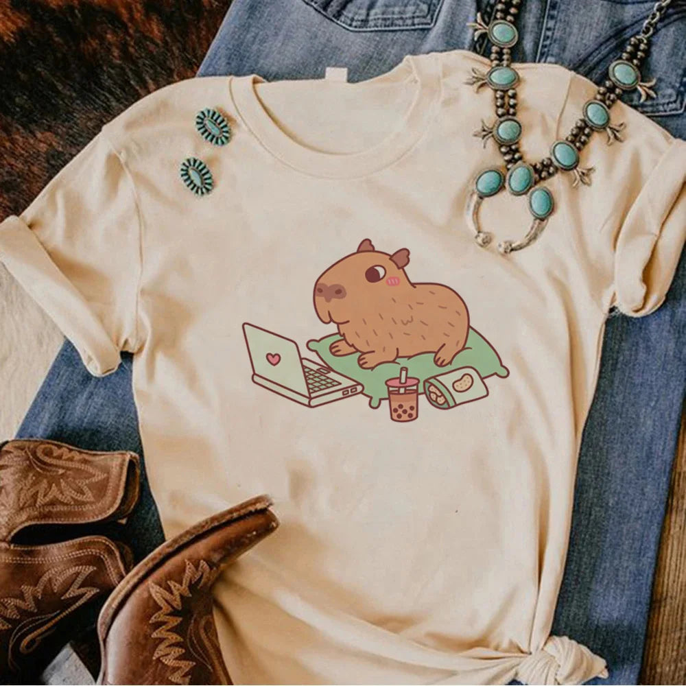 Camisetas de carpincho kawaii