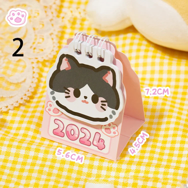 Calendario de escritorio para gatos 2024