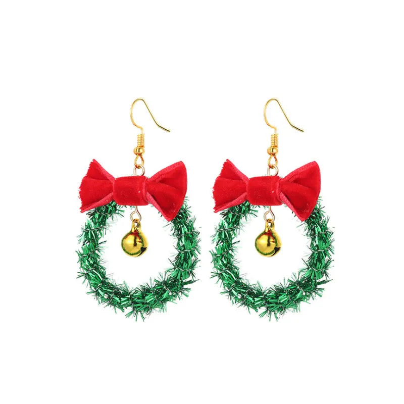 Pendientes colgantes navideños