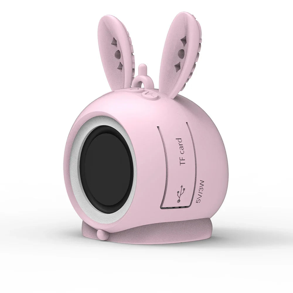 Altavoz Bluetooth portátil con forma de conejito