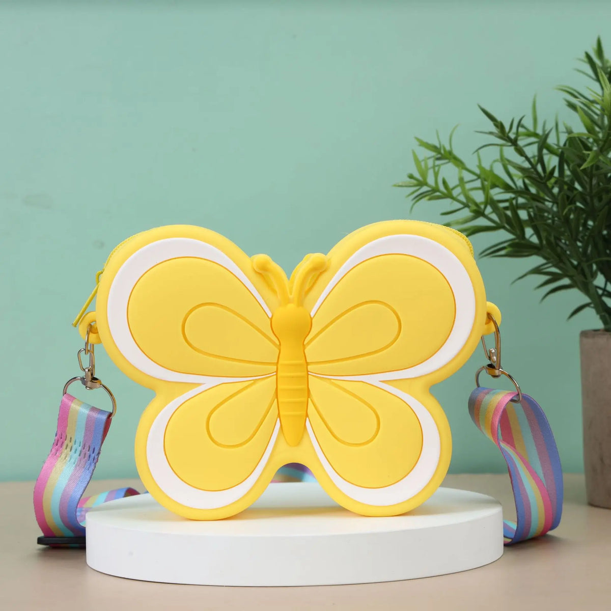 Bolsos de hombro de mariposa de silicona para niños