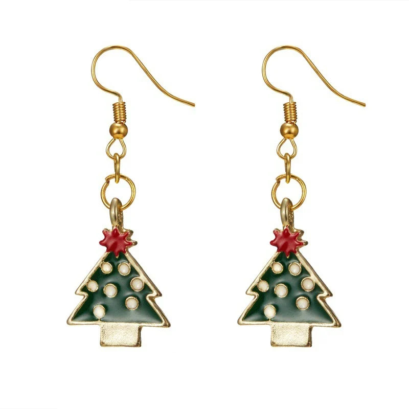 Pendientes colgantes navideños