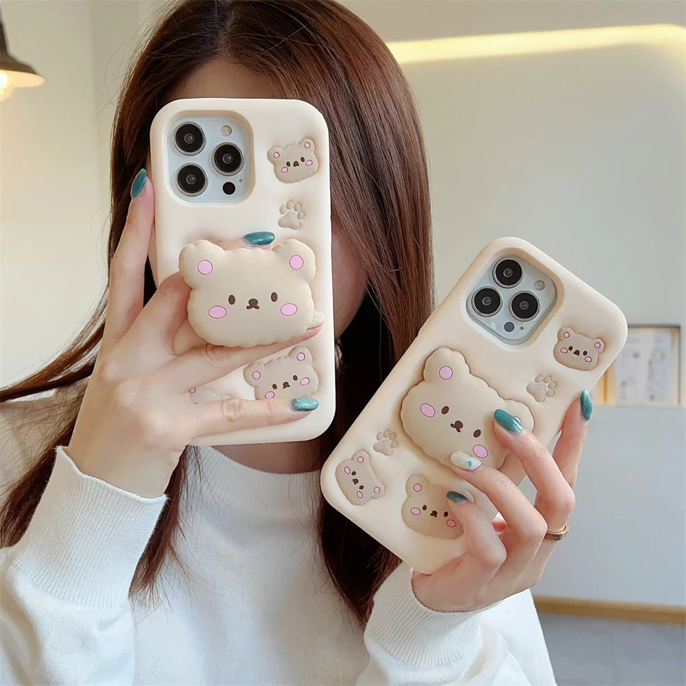Funda para iPhone con diseño de oso