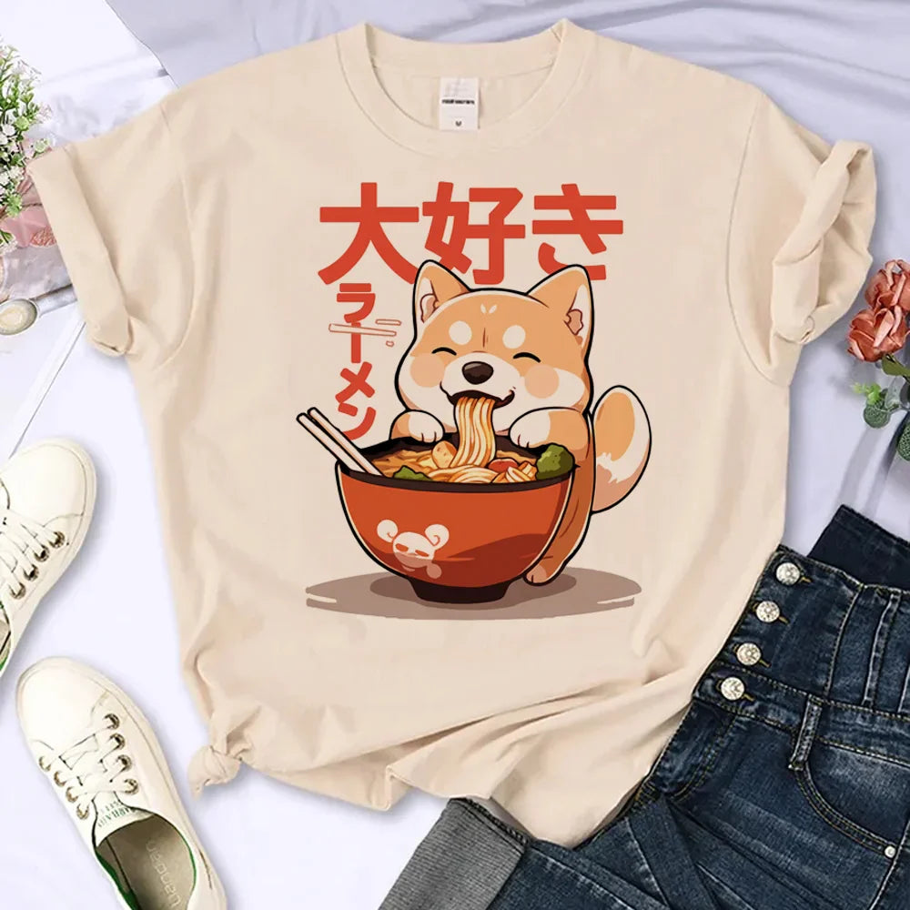 Camiseta de ramen de Shiba Inu