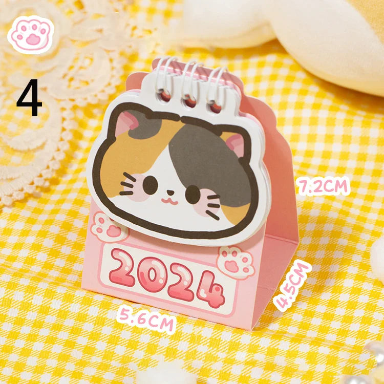 Calendario de escritorio para gatos 2024