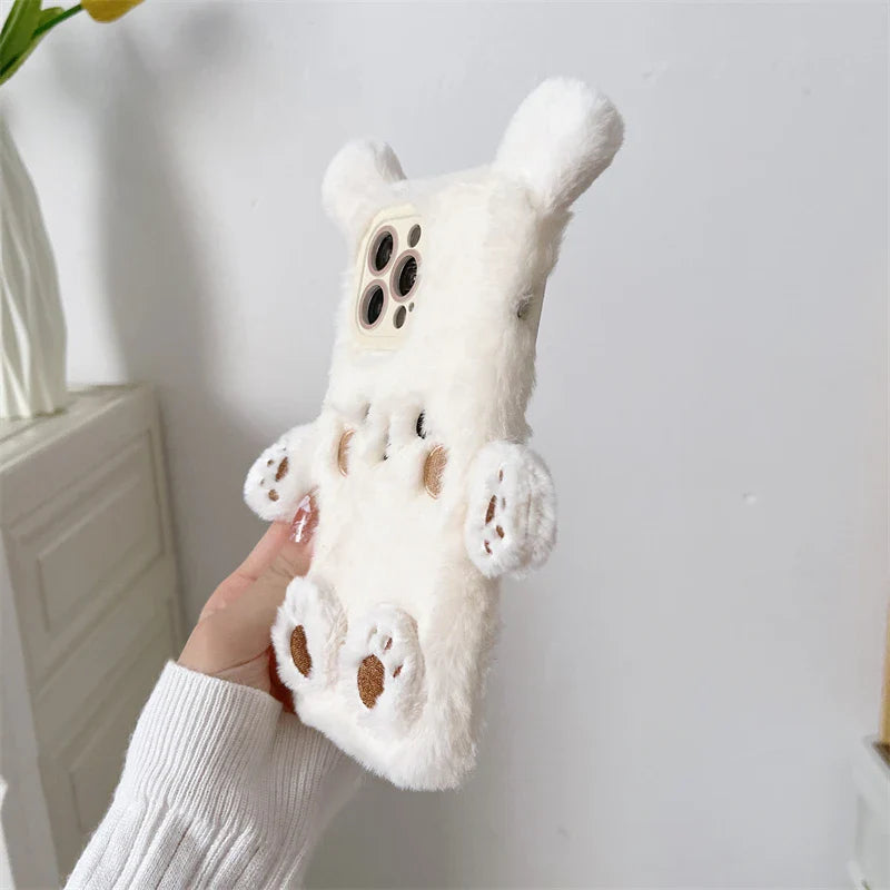 Funda suave de oso de peluche para iPhone