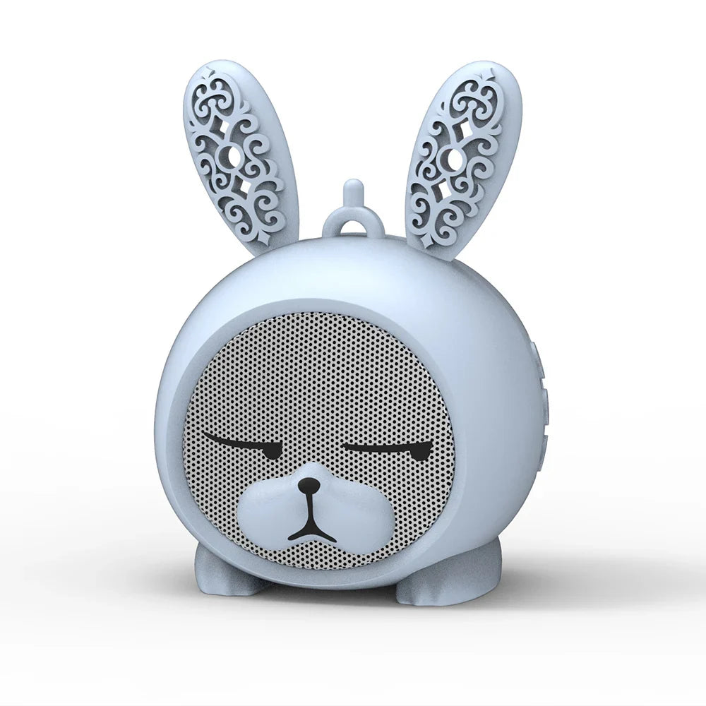 Altavoz Bluetooth portátil con forma de conejito