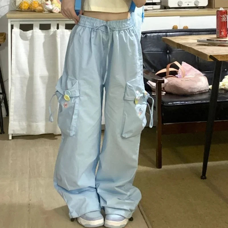 Pantalones cargo pastel