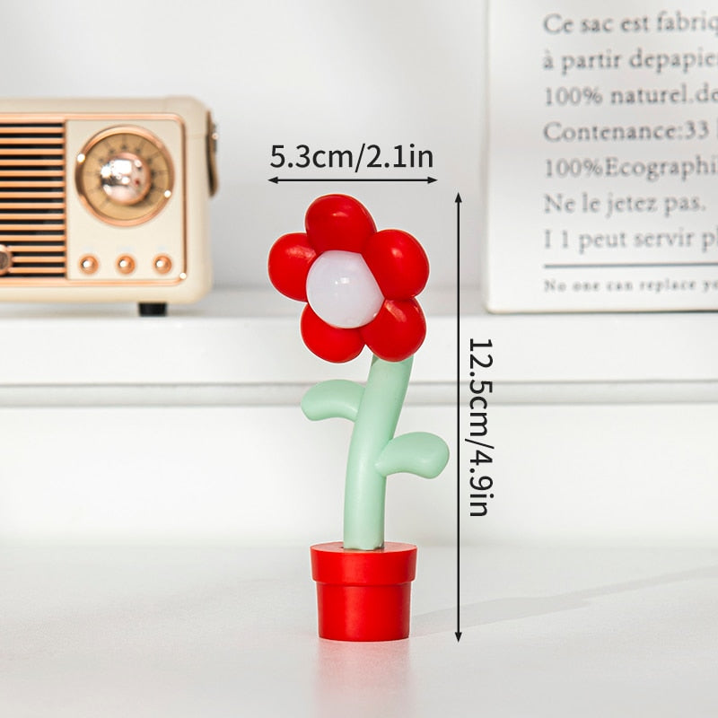 Luces nocturnas de flores burbujeantes
