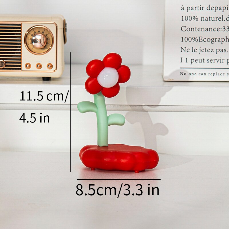 Luces nocturnas de flores burbujeantes
