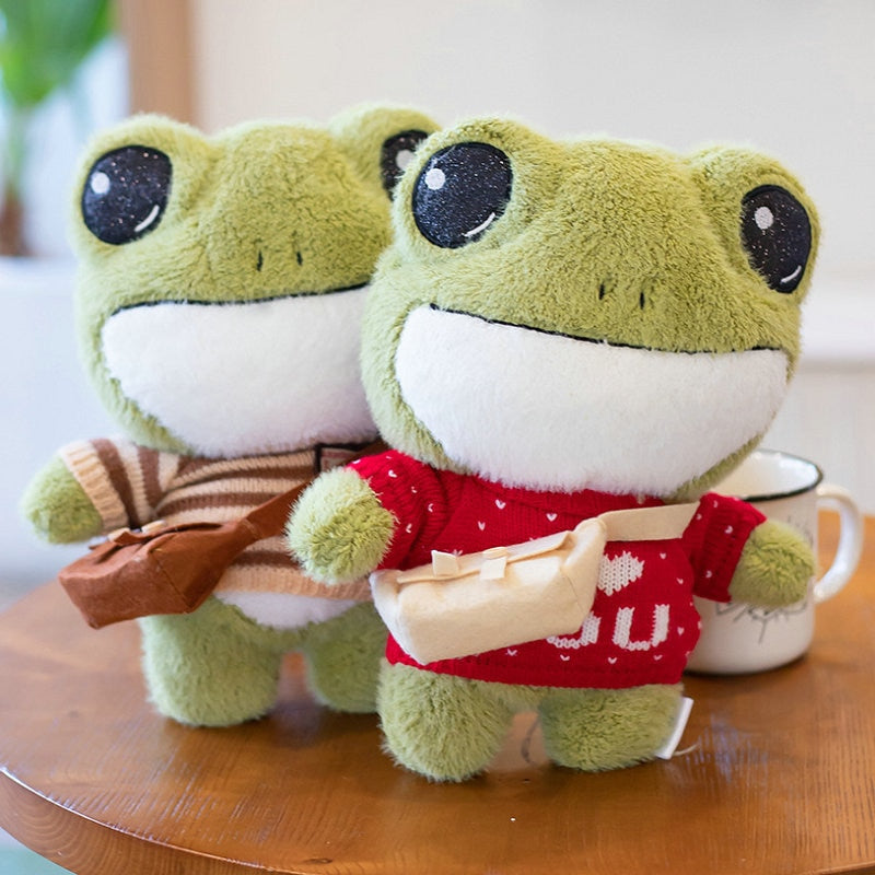 Peluches de rana aventurera