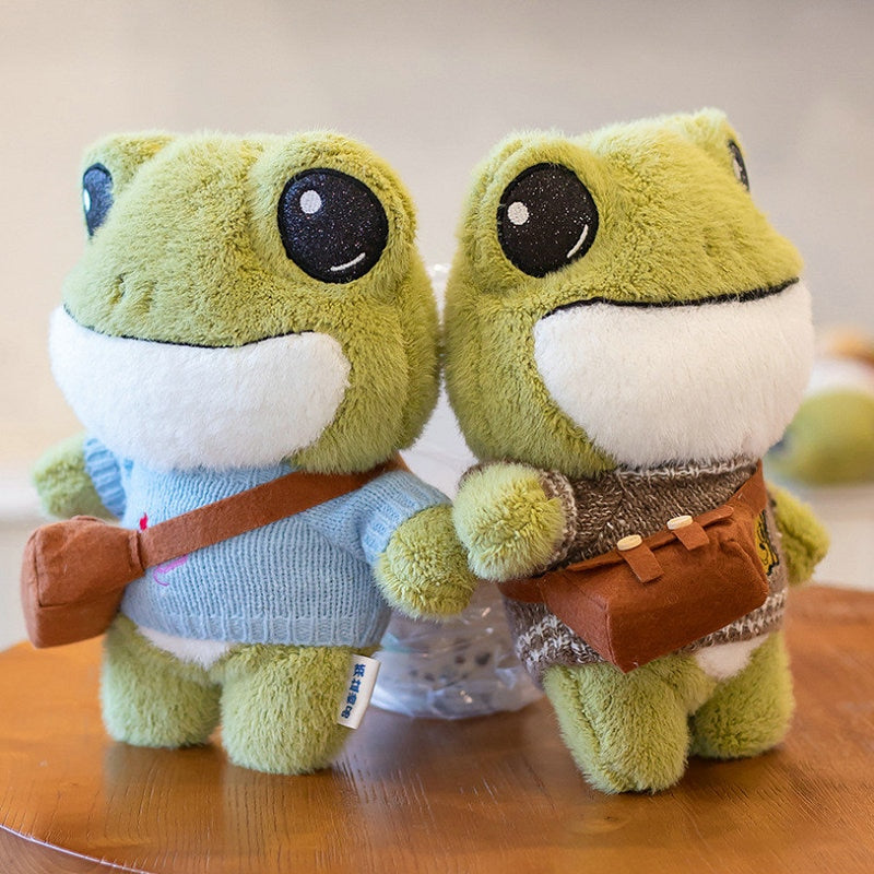 Peluches de rana aventurera