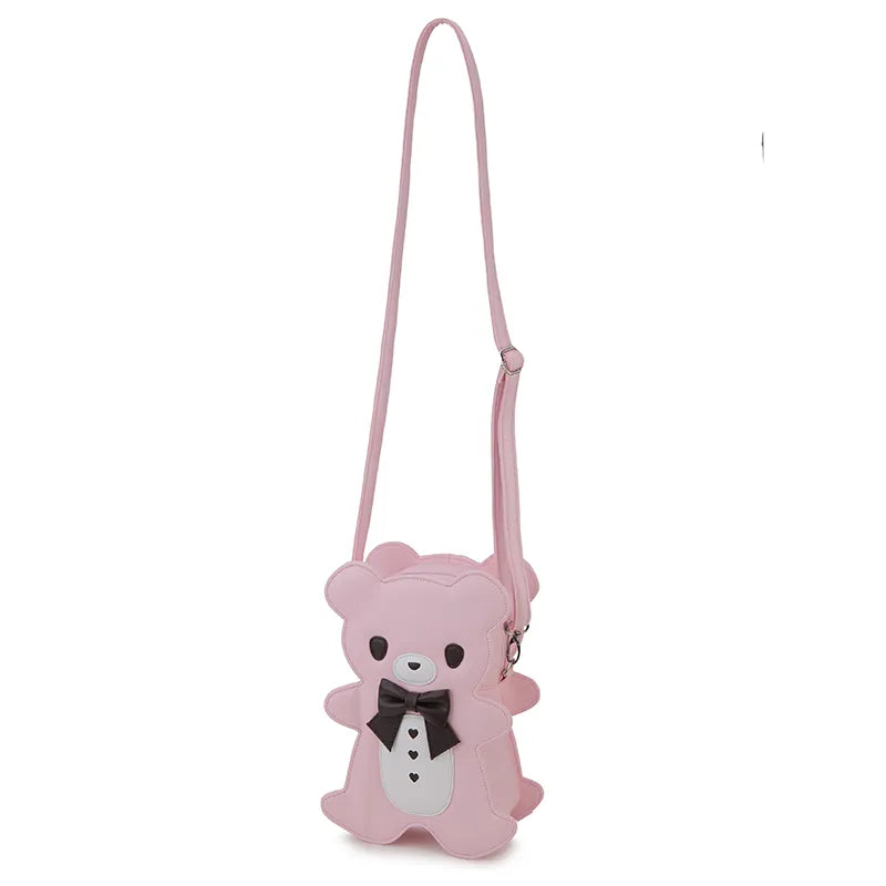 Mochila con diseño de oso de pajarita