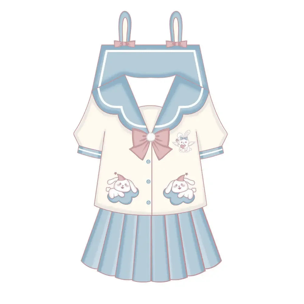 Uniforme de marinero de conejito pastel