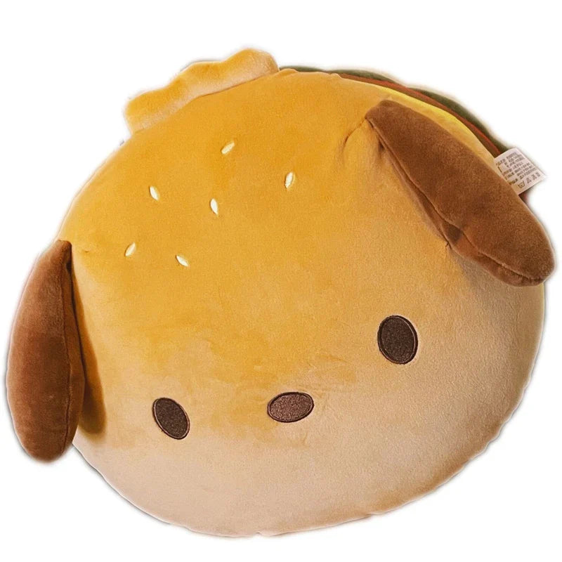 Delicioso cachorro de hamburguesa de peluche