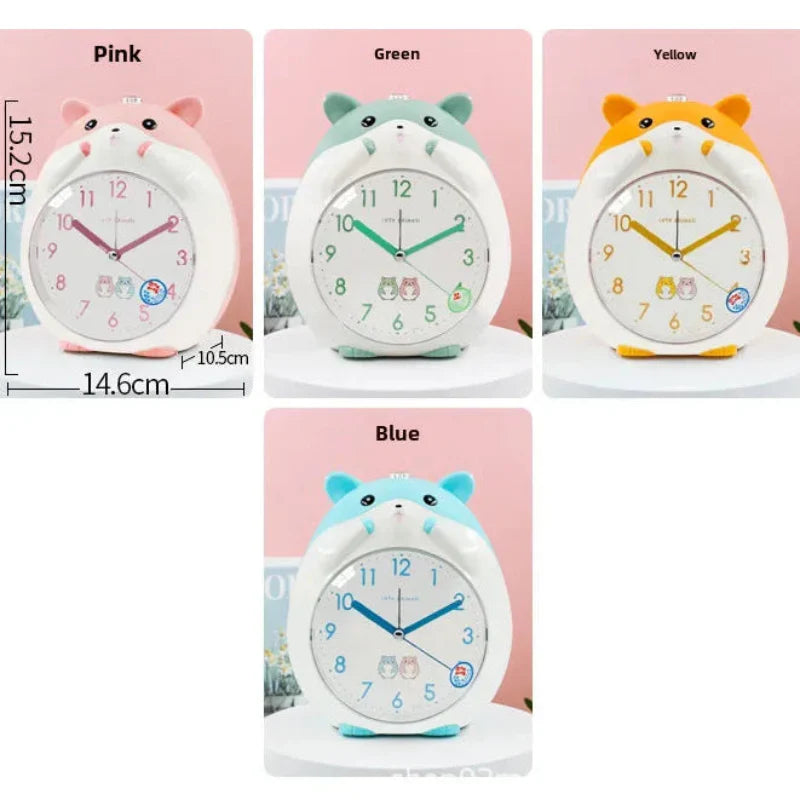 Lindo reloj de hámster y luz nocturna