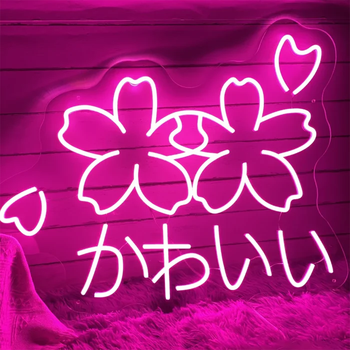 Cherry Blossom Neon Sign – Kawaii Style
